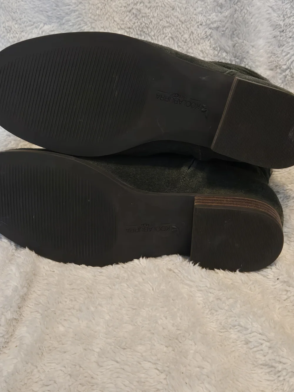 UGG Olive Green Suede Ankle Booties